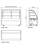 Glass Chilled Food Display DG-1800FY - 2