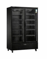 Double Glass Door Display Fridge LC-1200FX(Black)