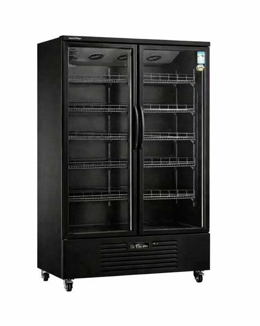 Double Glass Door Display Fridge LC-1000FX(Black)