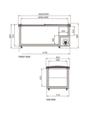 Supermarket Island Freezer SD/SC-2000RS (Wide Editon) - 2