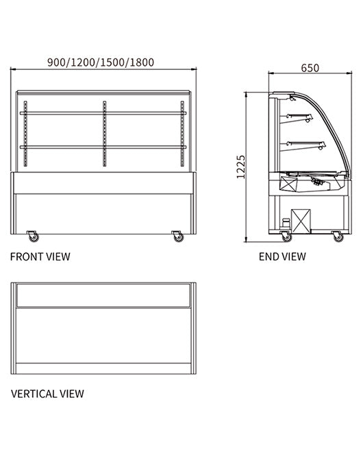 Glass Chilled Food Display DG-1800FY - 2
