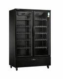 Double Glass Door Display Fridge LC-1200FX（Black）