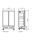 Double Glass Door Display Freezer LD-1260FX - 2