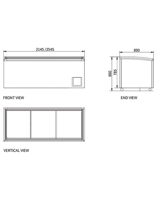 Modular Supermarket Island Freezer CQS-21L - 2
