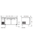 Stainless Double Door Workbench Freezer PLD-15N2 (700MM) - 2