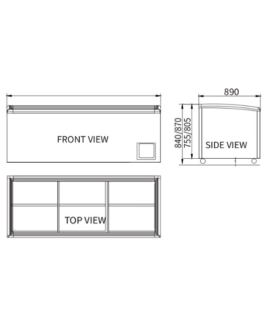 Modular Supermarket Island Freezer CQZ-18D - 3