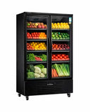 Double Glass Door Display Fridge LC-1200FX（Black） - 2