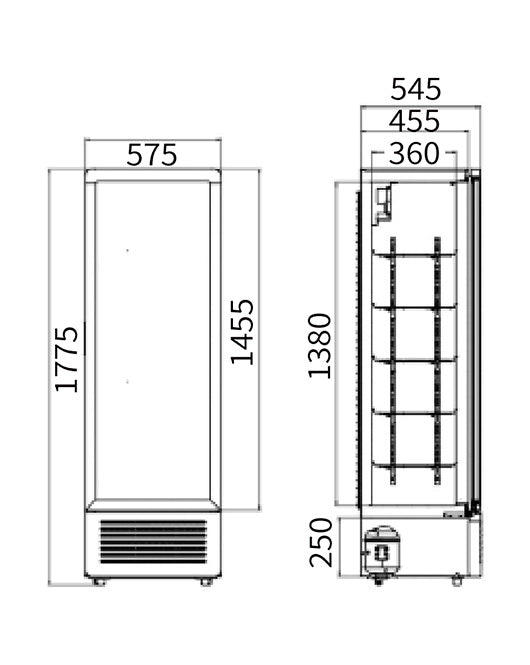 Single Glass Door Display Fridge LC-310