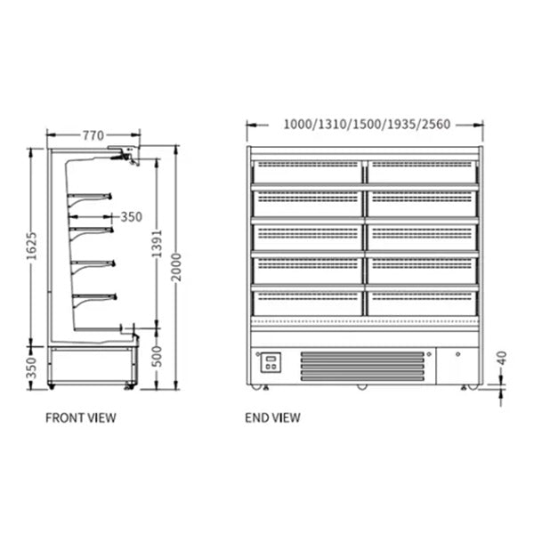 Supermarket Vertical Display Chiller XC-ZL-10-A/770 - 2