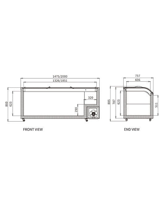 Dual Temperature Supermarket Island Freezer SD/SC-718 - 2