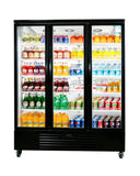 Triple Glass Door Display Fridge LC-1800FX（Black） - 2