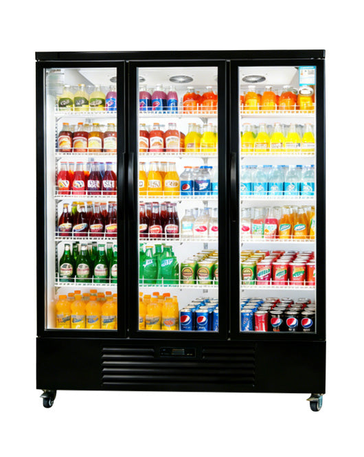 Triple Glass Door Display Fridge LC-1500FX（Black） - 3