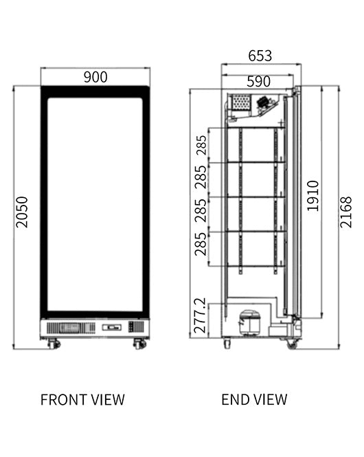 Single Glass Door Display Fridge LC-830F